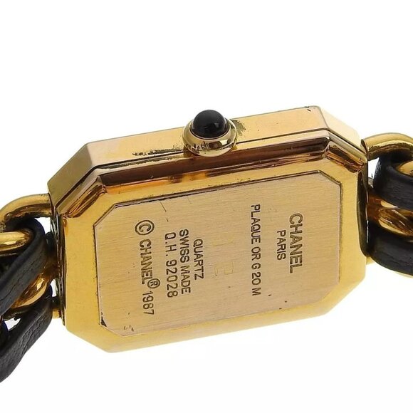 CHANEL Premiere L Watches blackDial Plated Gold/leather Quartz Analog disp... - Picture 5 of 16
